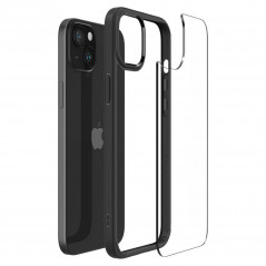 Kryt Spigen Ultra Hybrid na Apple iPhone 15 Plus Krištáľovo čistý  Matná čierna