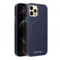 Kryt Roar Leather Mag na Apple iPhone 12 Pro Elegant  MagSAFE  Tmavší modrý