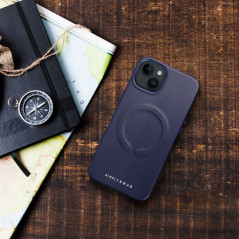 Kryt Roar Leather Mag na Apple iPhone 12 Pro Elegant  MagSAFE  Tmavší modrý
