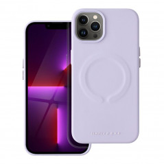 Kryt Roar Leather Mag na Apple iPhone 14 Elegant MagSAFE Fialový (Purple)