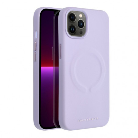 Kryt Roar Leather Mag na Apple iPhone 14 Elegant MagSAFE Fialový (Purple)