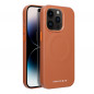 Kryt Roar Leather Mag na Apple iPhone 14 Pro Elegant  MagSAFE  Hnedý
