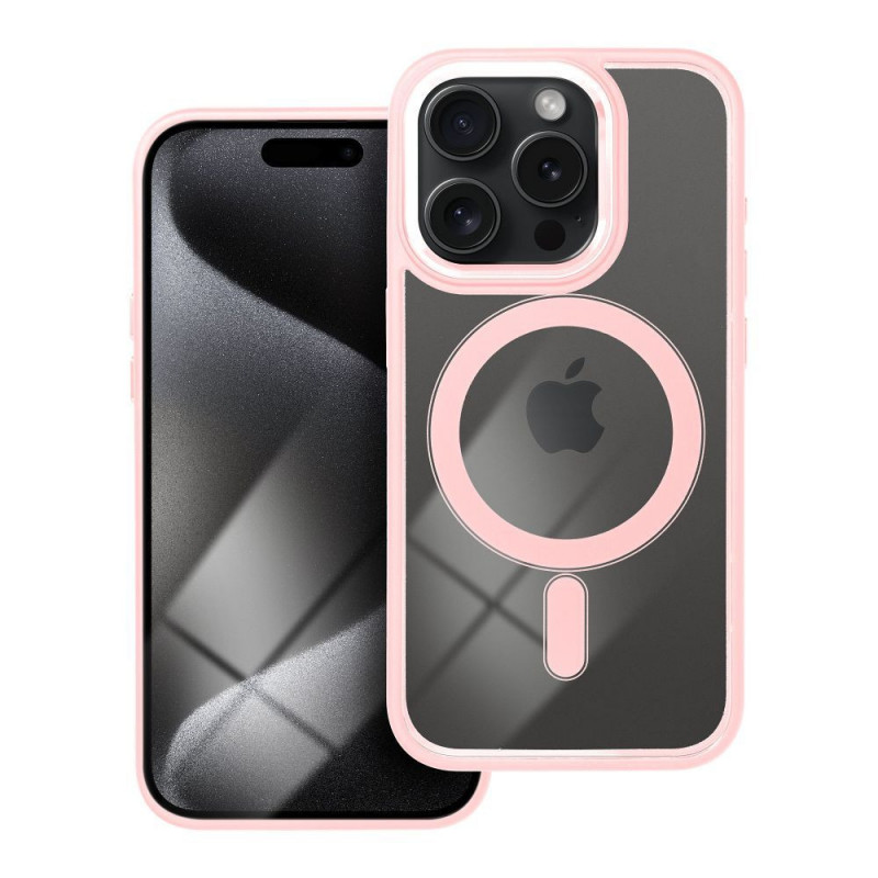 Kryt Color Edge Mag na Apple iPhone 15 Pro MagSAFE  Ružový