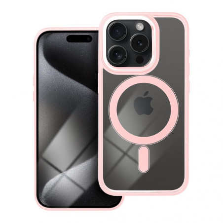 Kryt Color Edge Mag na Apple iPhone 15 Pro MagSAFE Ružový