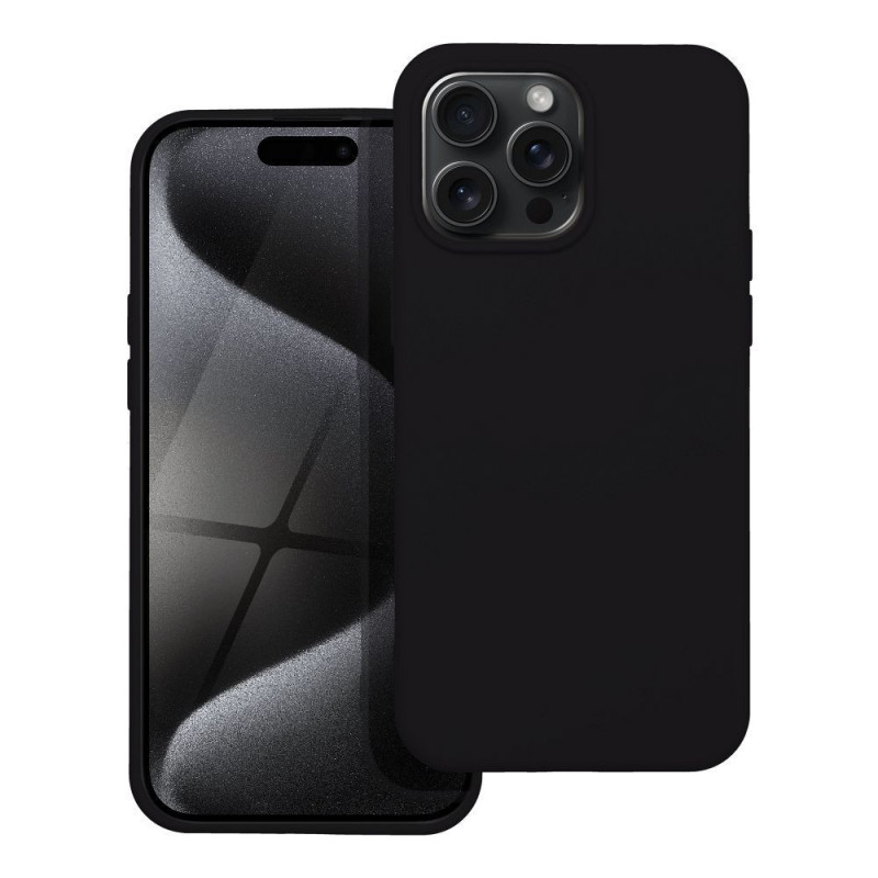Kryt Silicone na Apple iPhone 15 Pro Max Elegant  Čierny
