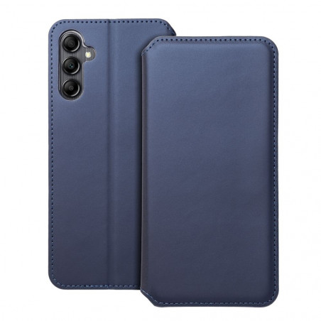 Peňaženkové puzdro Dual Pocket book na Samsung Galaxy A14 LTE Tmavší modrý