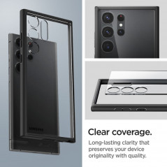 Kryt Spigen Ultra Hybrid na Samsung Galaxy S23 Ultra 5G Krištáľovo čistý  Matná čierna