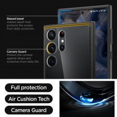 Kryt Spigen Ultra Hybrid na Samsung Galaxy S23 Ultra 5G Krištáľovo čistý  Matná čierna