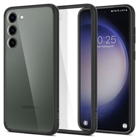 Kryt Spigen Ultra Hybrid na Samsung Galaxy S23 Plus 5G Krištáľovo čistý  Matná čierna