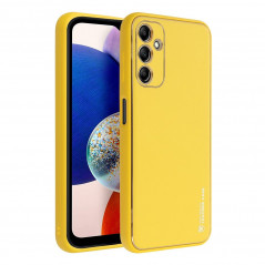 Kryt Leather na Samsung Galaxy A14 LTE Žltý