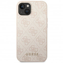 Kryt Guess 4G Gold Logo na Apple iPhone 14 Elegant  Ružový