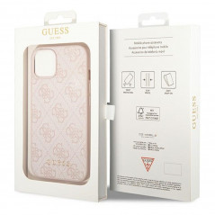 Kryt Guess 4G Gold Logo na Apple iPhone 14 Elegant  Ružový