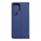 Peňaženkové puzdro LUNA Book Carbon na Samsung Galaxy S23 Ultra 5G Uhlíkové vlákno, Elegant  Modrý