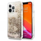 Kryt Guess Liquide Glitter Charms na Apple iPhone 14 Pro Elegant  Zlatý