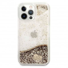 Kryt Guess Liquide Glitter Charms na Apple iPhone 14 Pro Elegant  Zlatý