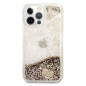 Kryt Guess Liquide Glitter Charms na Apple iPhone 14 Pro Elegant  Zlatý