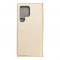 Peňaženkové puzdro Smart Case Book na Samsung Galaxy S23 Ultra 5G Zlatý