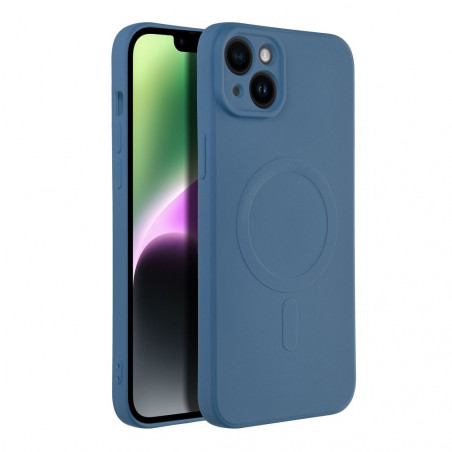 Kryt Silicone Mag Cover na Apple iPhone 14 Plus MagSAFE Modrý
