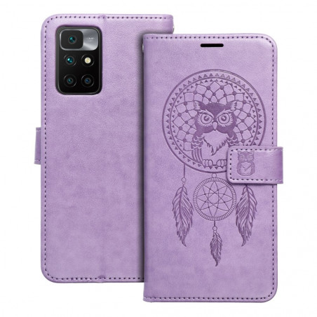 Peňaženkové puzdro MEZZO Book na XIAOMI Redmi 10 Lapač snov Fialový (Purple)
