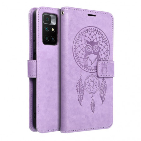 Peňaženkové puzdro MEZZO Book na XIAOMI Redmi 10 5G Lapač snov Fialový (Purple)