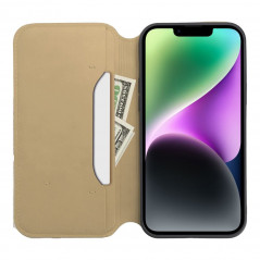 Peňaženkové puzdro Dual Pocket book na Apple iPhone 14 Pro Zlatý 