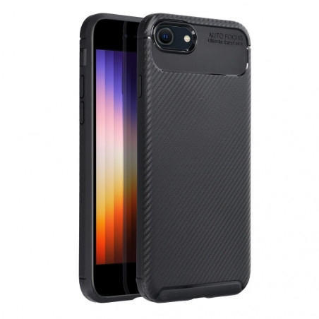 Kryt Carbon premium na Apple iPhone SE 2022 5G Elegant Čierny