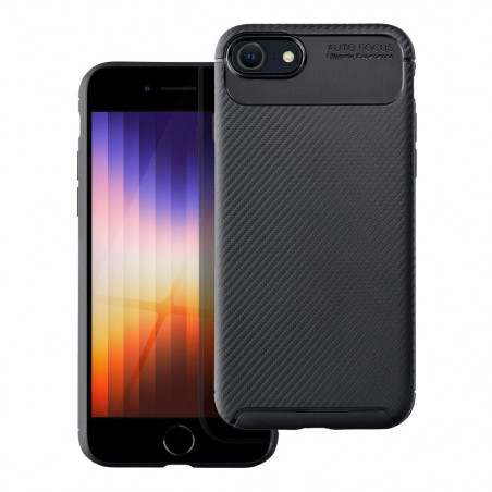 Kryt Carbon premium na Apple iPhone SE 2022 5G Elegant Čierny