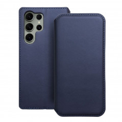 Peňaženkové puzdro Dual Pocket book na Samsung Galaxy S23 Ultra 5G Tmavší modrý