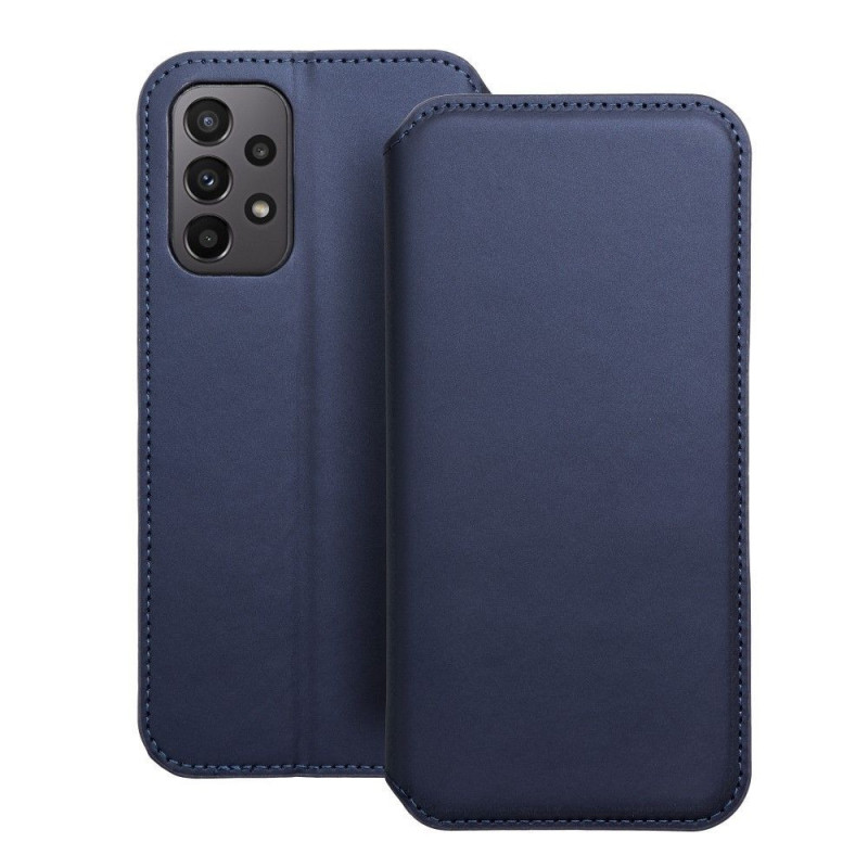 Peňaženkové puzdro Dual Pocket book na Samsung Galaxy A23 5G Tmavší modrý 
