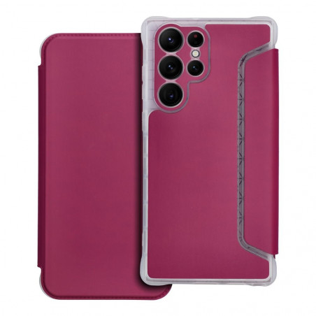 Peňaženkové puzdro Piano Book na Samsung Galaxy S22 Ultra Purpurový
