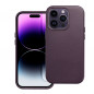 Kryt Leather Mag Cover na Apple iPhone 14 Pro Elegant  MagSAFE  Tmavo fialový (violet)