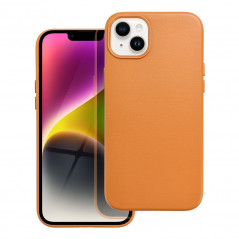 Kryt Leather Mag Cover na Apple iPhone 14 Plus Elegant MagSAFE Oranžový