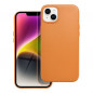 Kryt Leather Mag Cover na Apple iPhone 14 Plus Elegant  MagSAFE  Oranžový
