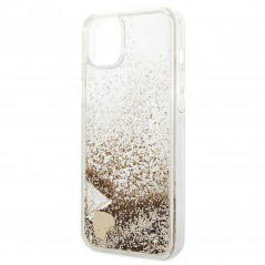 Kryt Guess Liquide Glitter Charms na Apple iPhone 14 Elegant  Zlatý