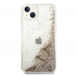 Kryt Guess Liquide Glitter Charms na Apple iPhone 14 Elegant  Zlatý