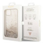 Kryt Guess Liquide Glitter Charms na Apple iPhone 14 Elegant  Zlatý