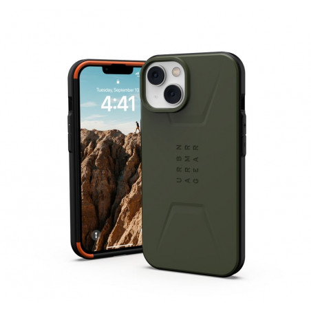 Kryt Urban Armor Gear Civilian na Apple iPhone 14 Plus Prémiové puzdro MagSAFE Olivový