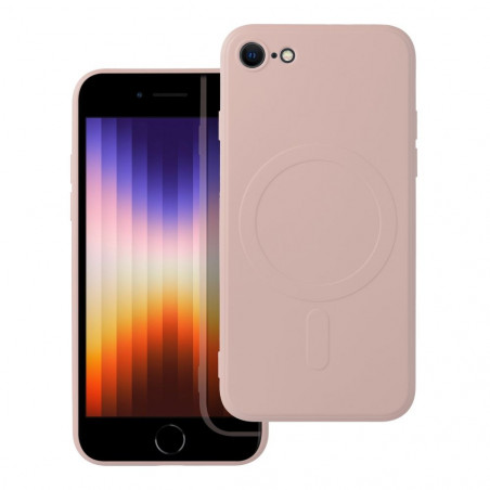 Kryt Silicone Mag Cover na Apple iPhone SE 2020 MagSAFE Ružový