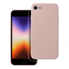 Kryt Silicone Mag Cover na Apple iPhone SE 2022 5G MagSAFE Ružový
