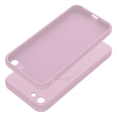 Kryt Silicone Mag Cover na Apple iPhone SE 2022 5G MagSAFE Ružový