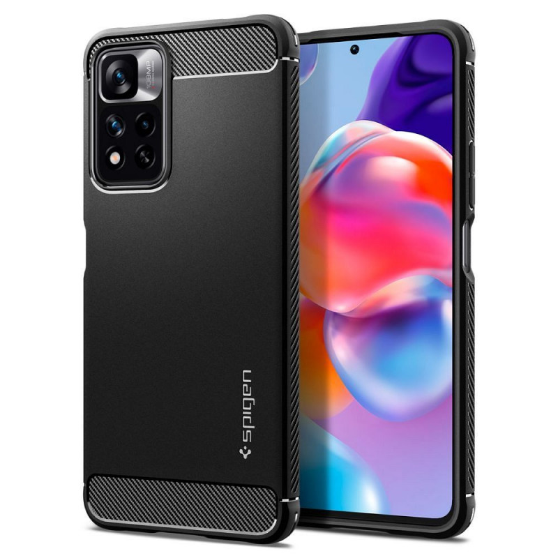 Kryt Spigen Armor na XIAOMI Redmi Note 11 Pro Plus 5G Uhlíkové vlákno, Elegant  Čierny