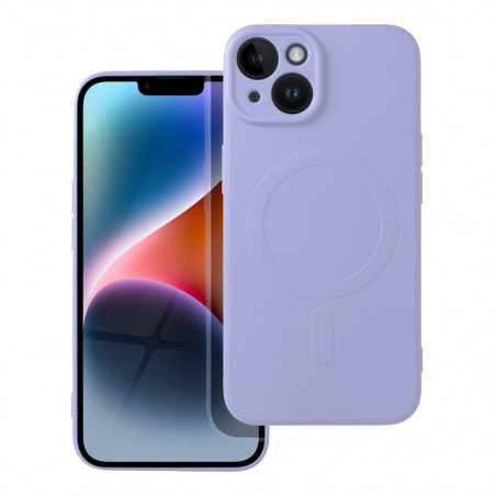 Kryt Silicone Mag Cover na Apple iPhone 14 MagSAFE Fialový (Purple)