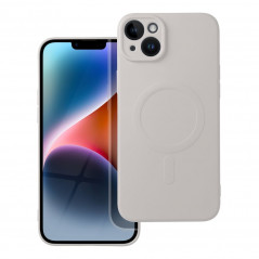 Kryt Silicone Mag Cover na Apple iPhone 14 Plus MagSAFE Antická biela