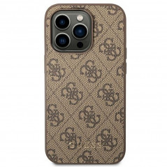 Kryt Guess 4G Gold Logo na Apple iPhone 14 Pro Elegant  Hnedý