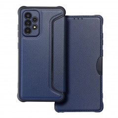 Peňaženkové puzdro Razor Book na Samsung Galaxy A33 Uhlíkové vlákno, Karbónový vzor Modrý
