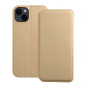 Peňaženkové puzdro Dual Pocket book na Apple iPhone 14 Plus Zlatý 