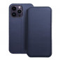 Peňaženkové puzdro Dual Pocket book na Apple iPhone 14 Pro Max Tmavší modrý 