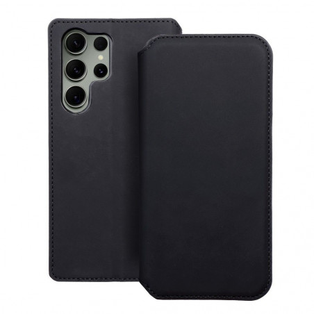 Peňaženkové puzdro Dual Pocket book na Samsung Galaxy S23 Ultra 5G Čierny