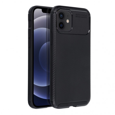 Kryt Carbon premium na Apple iPhone 12 Pro Elegant Čierny