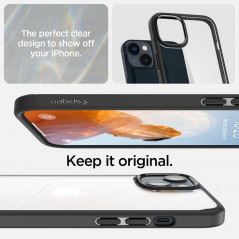 Kryt Spigen Ultra Hybrid na Apple iPhone 14 Plus Krištáľovo čistý  Matná čierna